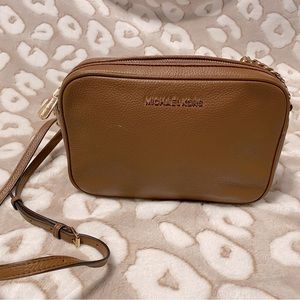 Brown Leather MK Crossbody 🤠